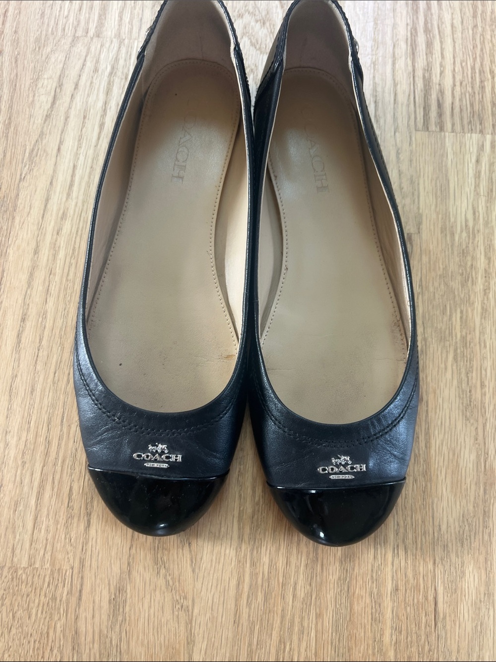 Coach leather black Flats